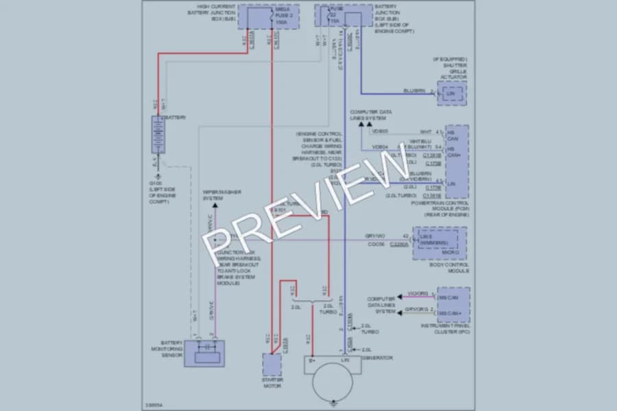 2013 Ford Focus Starting Charging wiring diagram preview
