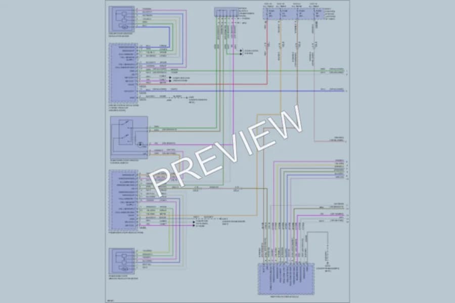 2013 Ford FusionHybrid Power Windows wiring diagram preview