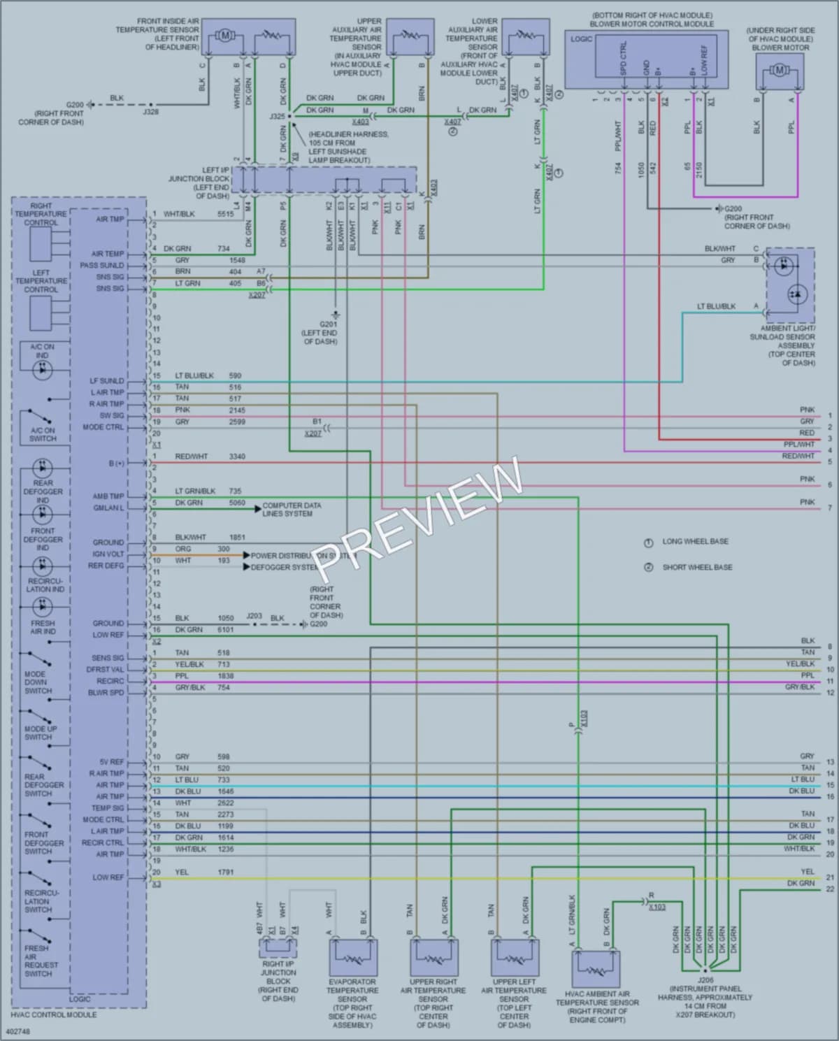 2013 GMC C2500YukonXL Air Conditioning wiring diagram preview