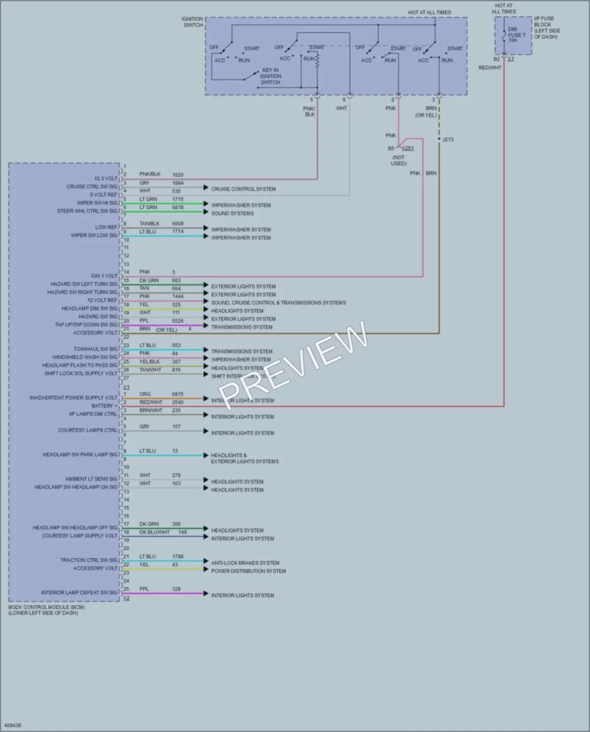 2013 GMC K1500PickupSierra Body Control Modules wiring diagram preview
