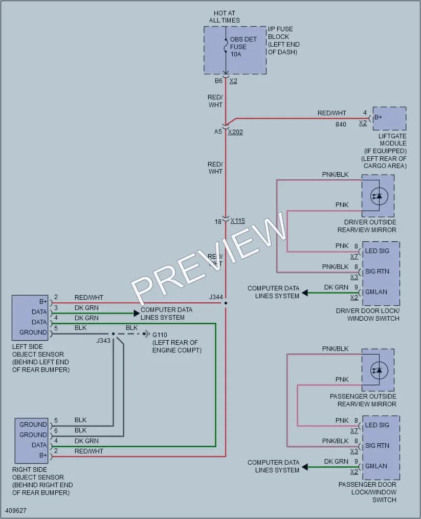 2013 GMC K1500YukonXL Navigation wiring diagram preview