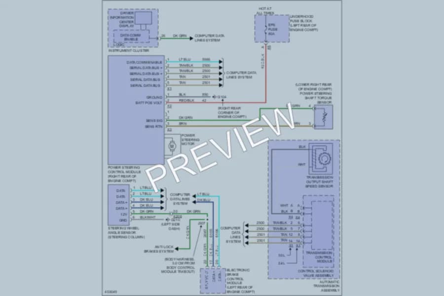 2013 GMC TerrainDenali Electronic Power Steering wiring diagram preview
