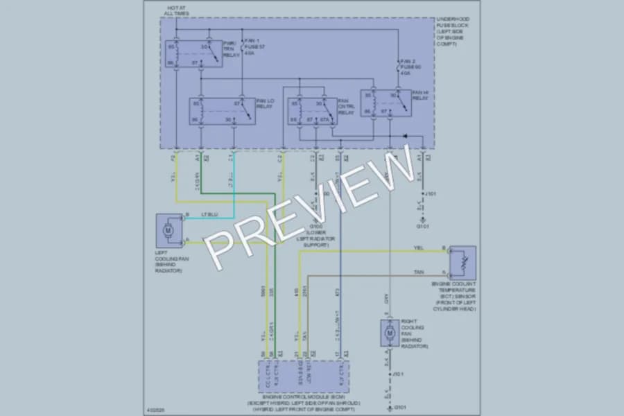 2013 GMC YukonXLDenali Cooling Fan wiring diagram preview