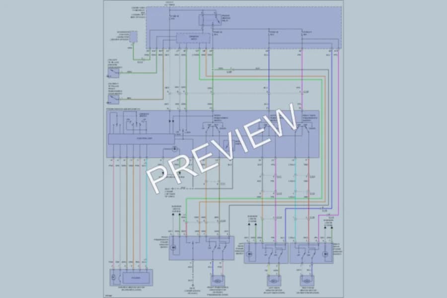 2013 Honda CRV Power Windows wiring diagram preview