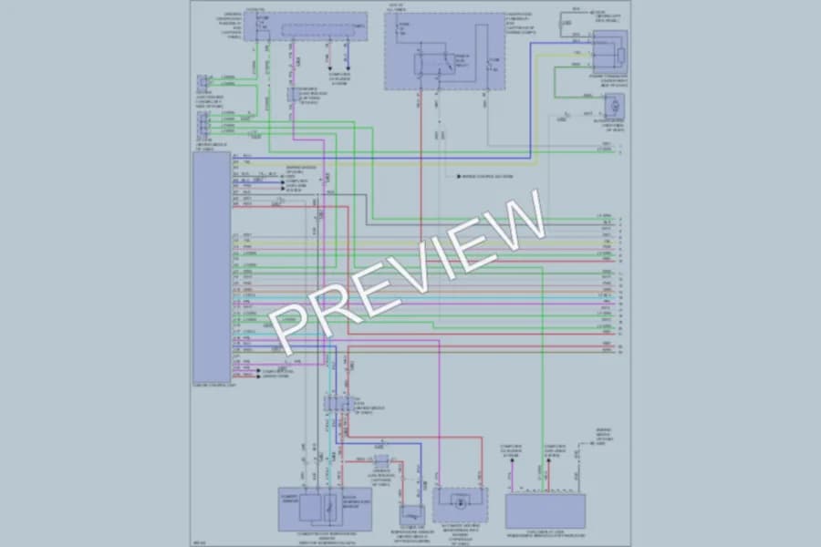 2013 Honda Crosstour Air Conditioning wiring diagram preview