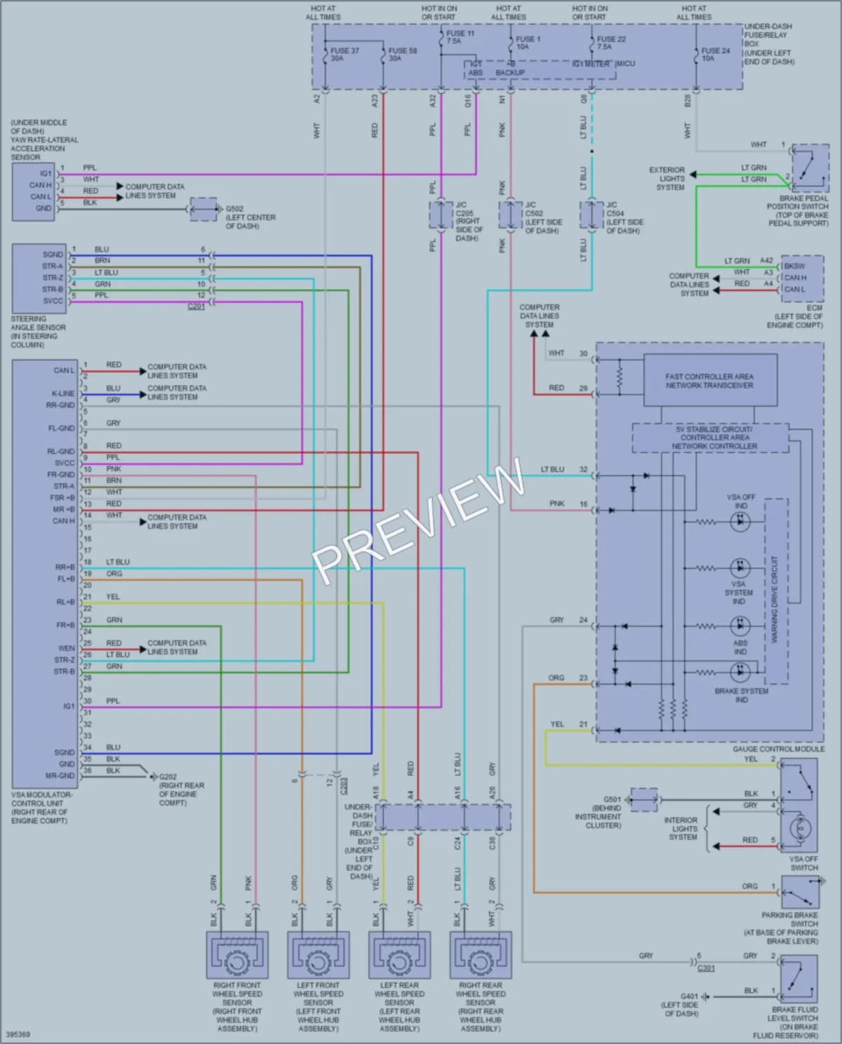 2013 Honda Fit Anti Lock Brakes wiring diagram preview