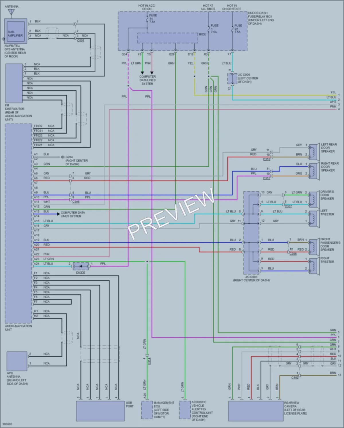 2013 Honda Fit Radio wiring diagram preview
