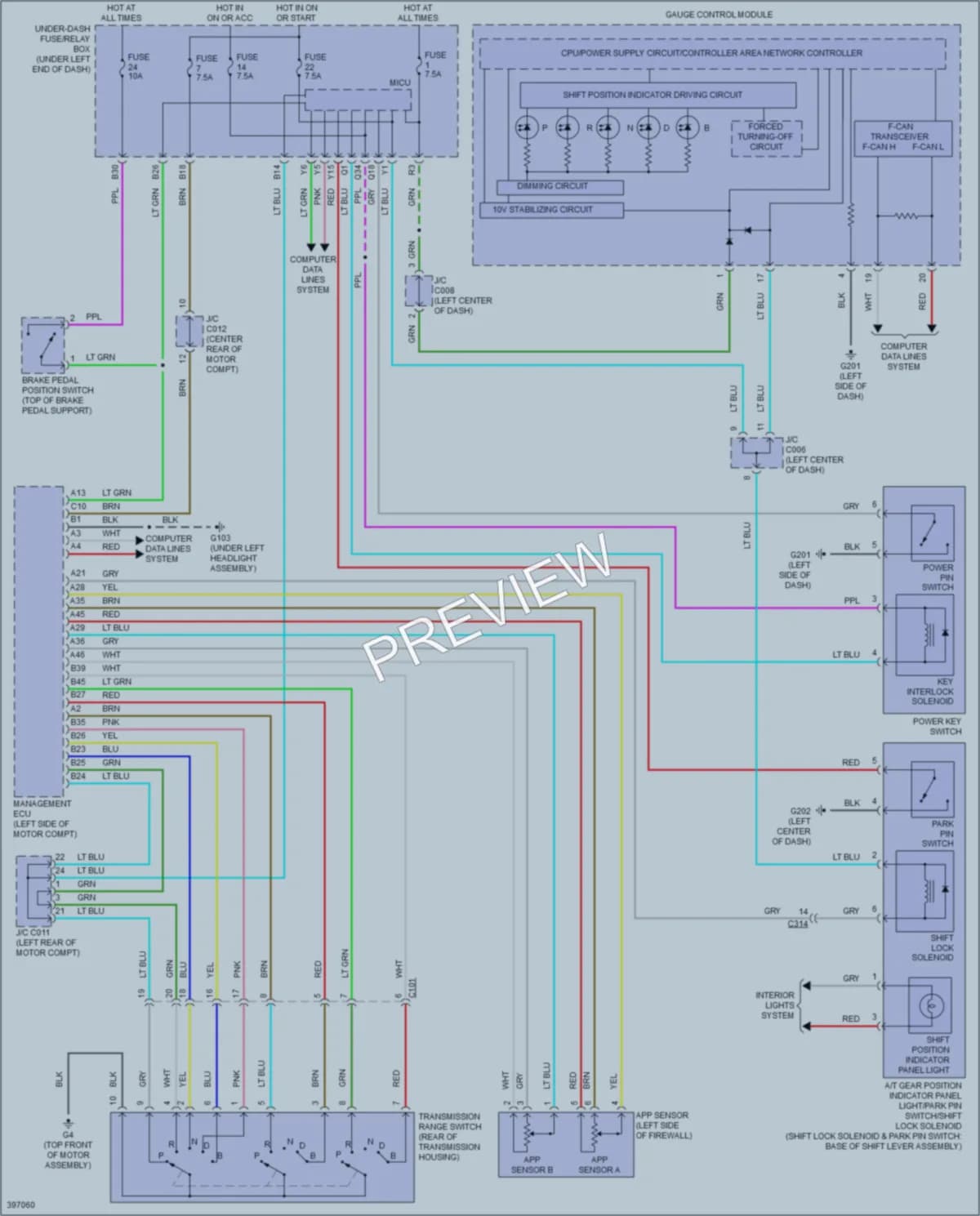 2013 Honda Fit Transmission wiring diagram preview