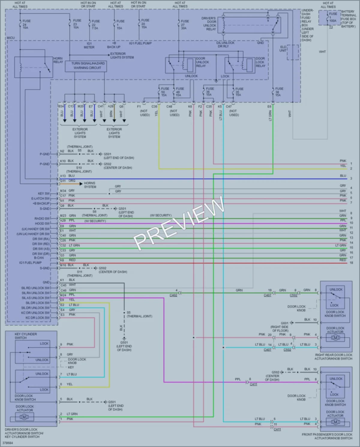 2013 Honda Insight Anti Theft wiring diagram preview