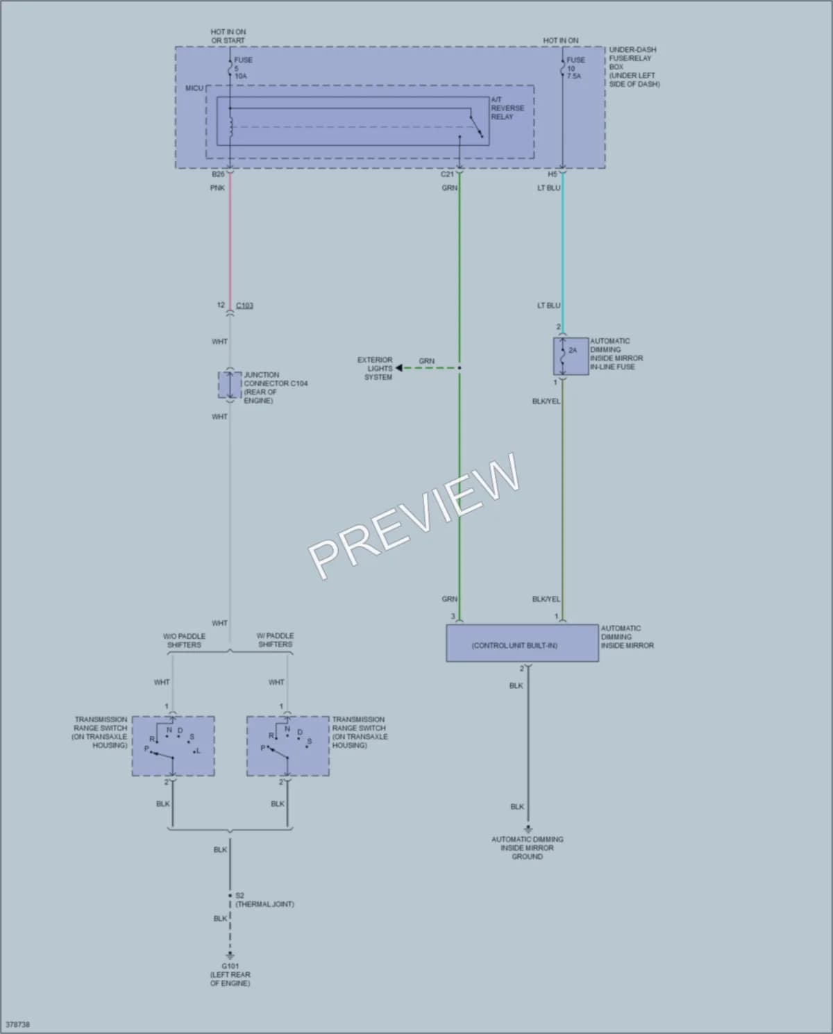 2013 Honda Insight Power Mirrors wiring diagram preview