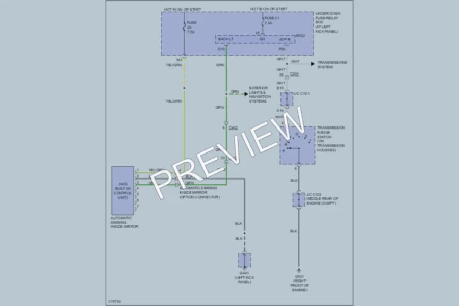 2013 Honda Ridgeline Power Mirrors wiring diagram preview