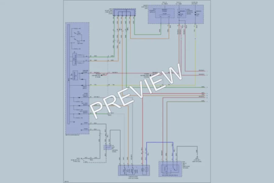 2013 Hyundai Azera Power Door Locks wiring diagram preview