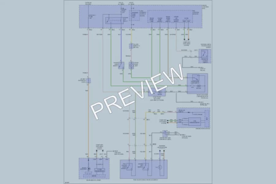 2013 Hyundai Azera Trunk Tailgate Fuel Door wiring diagram preview