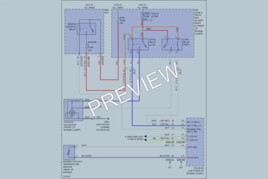 2013 Hyundai Elantra Cooling Fan wiring diagram preview