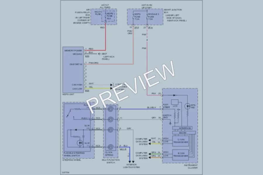 2013 Hyundai ElantraGT Electronic Power Steering wiring diagram preview