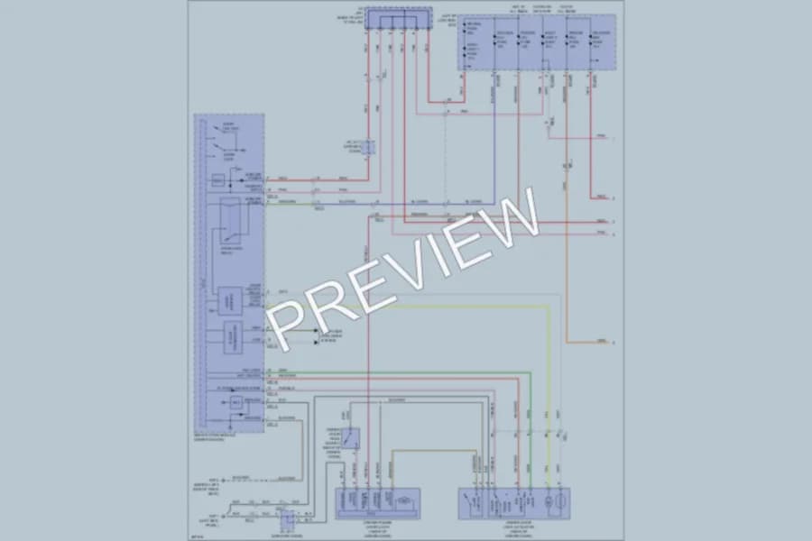 2013 Hyundai Equus Power Door Locks wiring diagram preview
