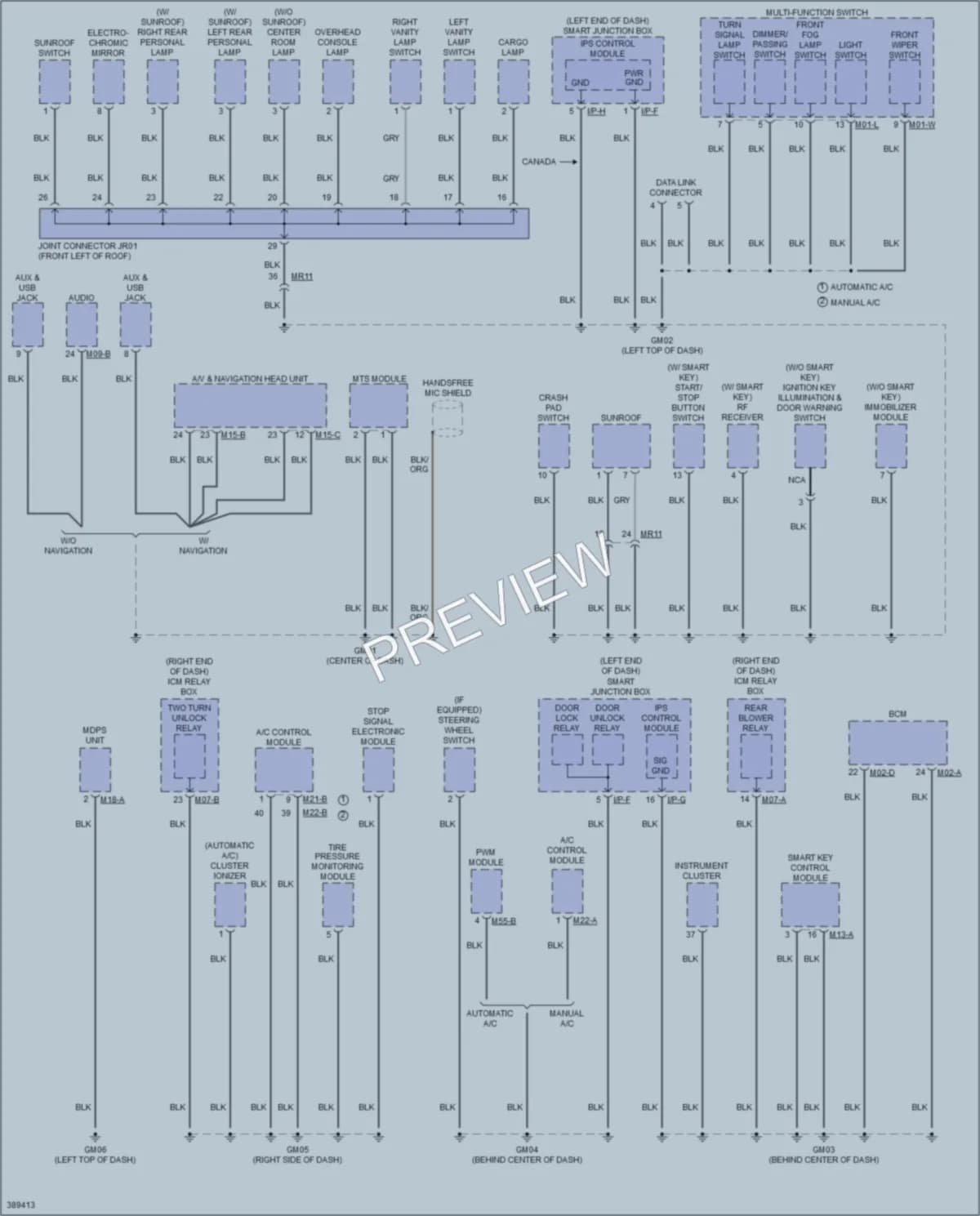 2013 Hyundai SantaFe Ground Distribution wiring diagram preview