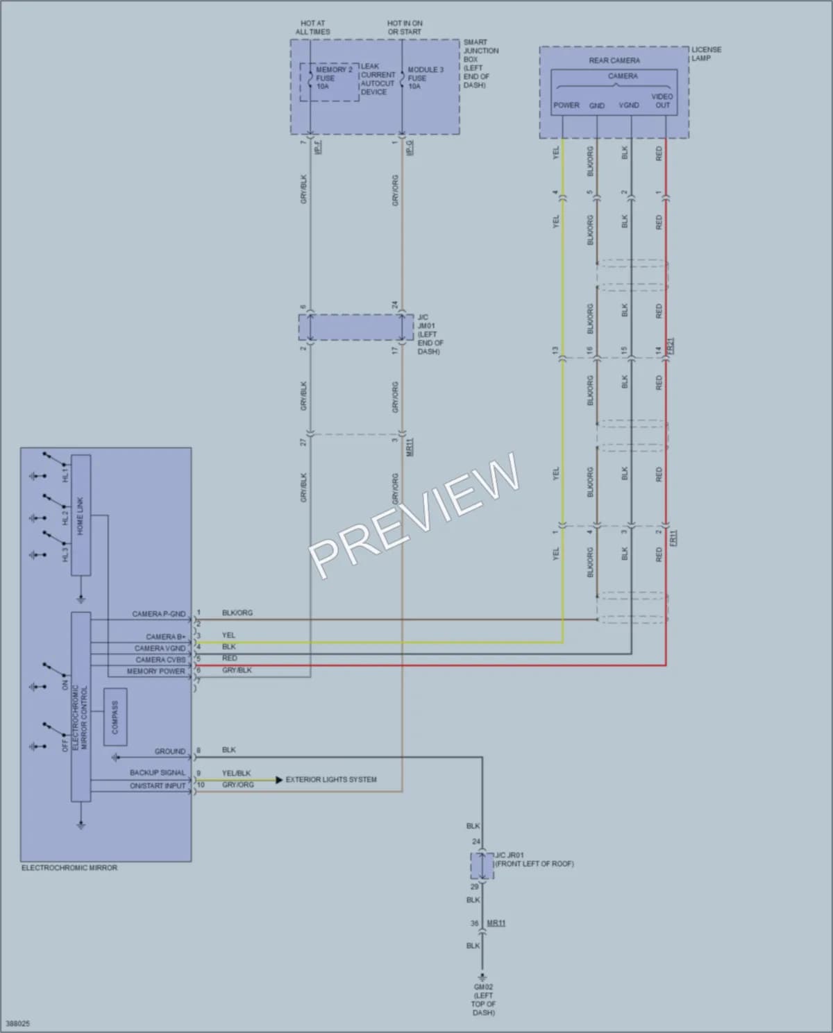 2013 Hyundai SantaFe Power Mirrors wiring diagram preview