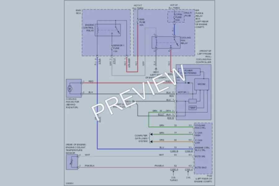 2013 Hyundai SantaFeSport Cooling Fan wiring diagram preview