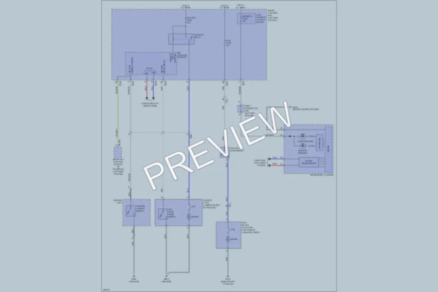 2013 Hyundai SantaFeSport Trunk Tailgate Fuel Door wiring diagram preview