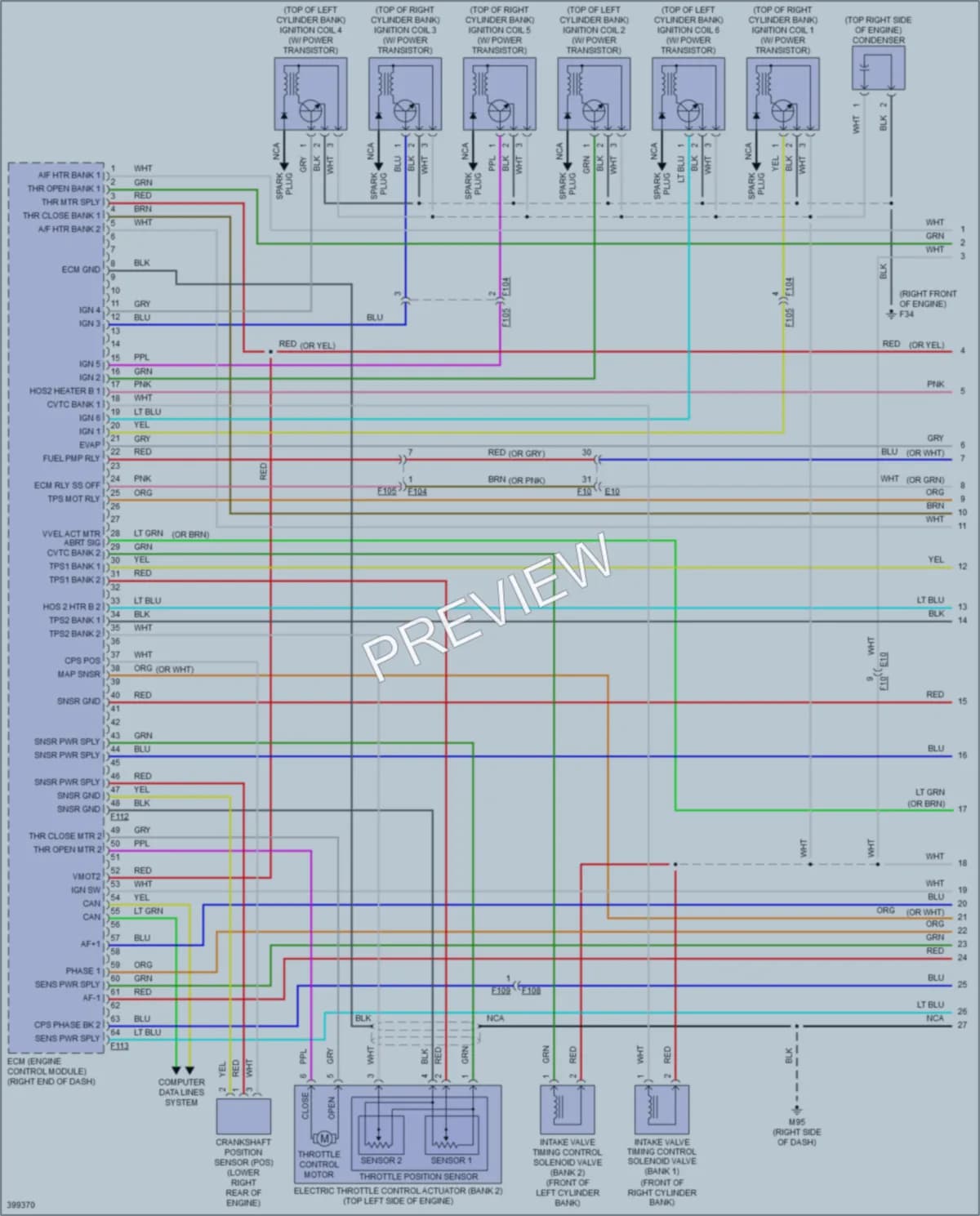 2013 Infiniti FX37 Engine Performance wiring diagram preview