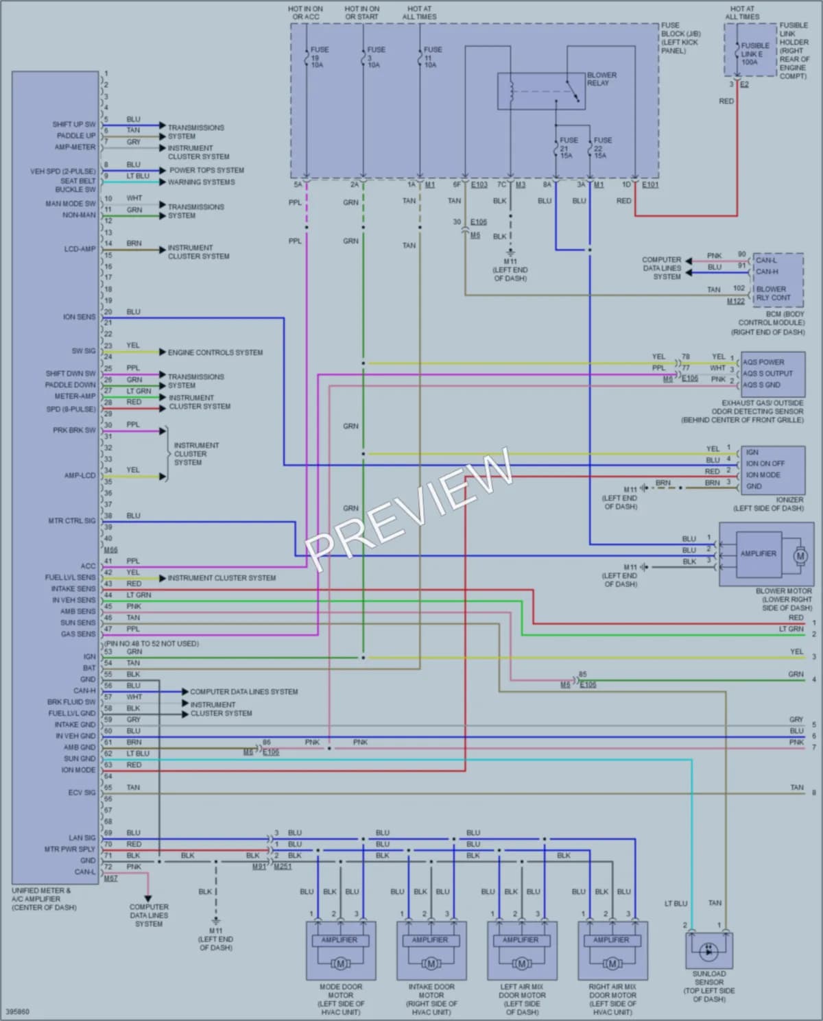 2013 Infiniti FX50 Air Conditioning wiring diagram preview