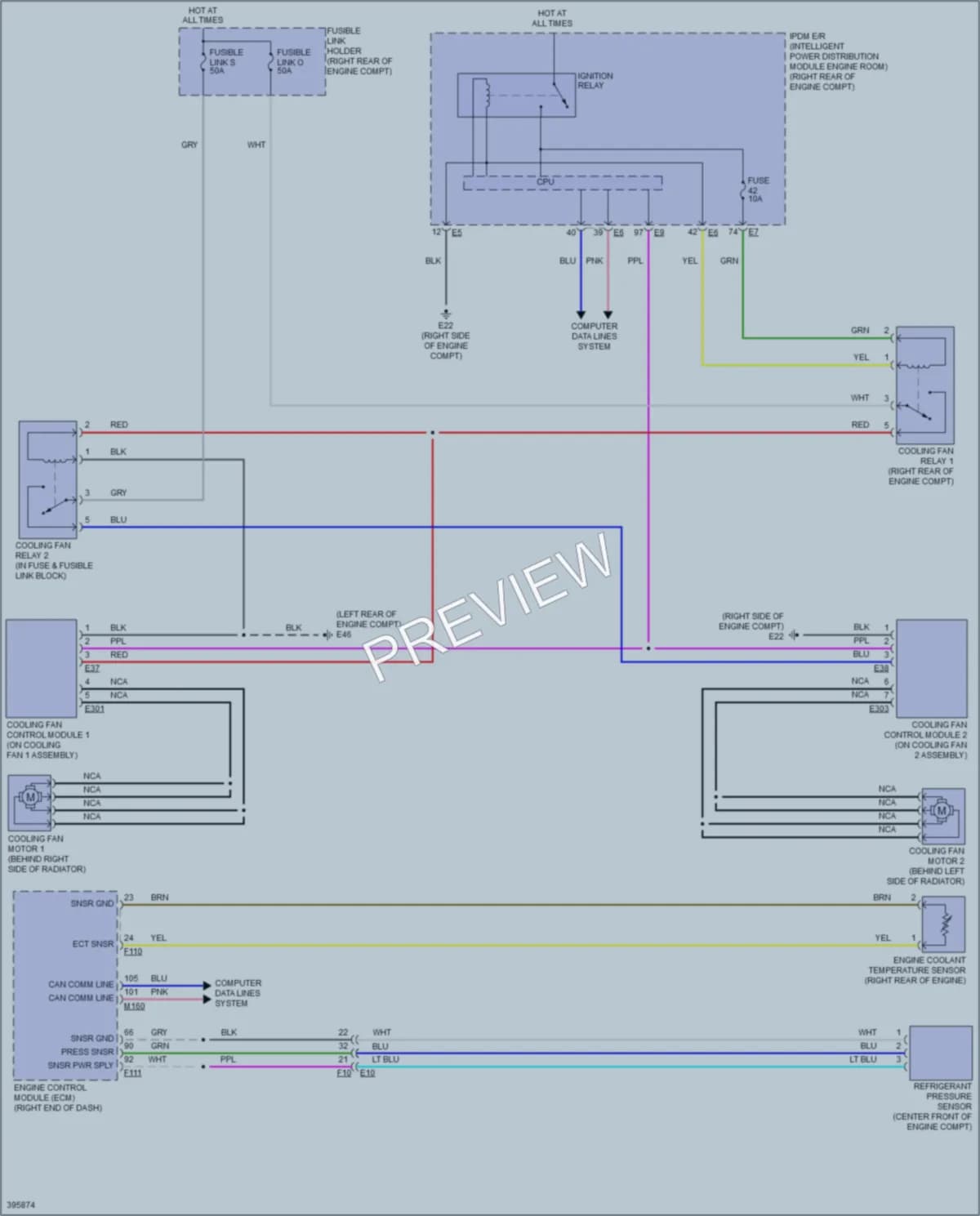 2013 Infiniti FX50 Cooling Fan wiring diagram preview