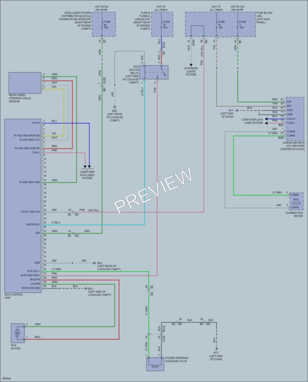 2013 Infiniti FX50 Electronic Power Steering wiring diagram preview