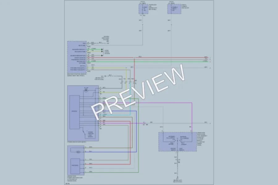 2013 Infiniti G37x Power Windows wiring diagram preview