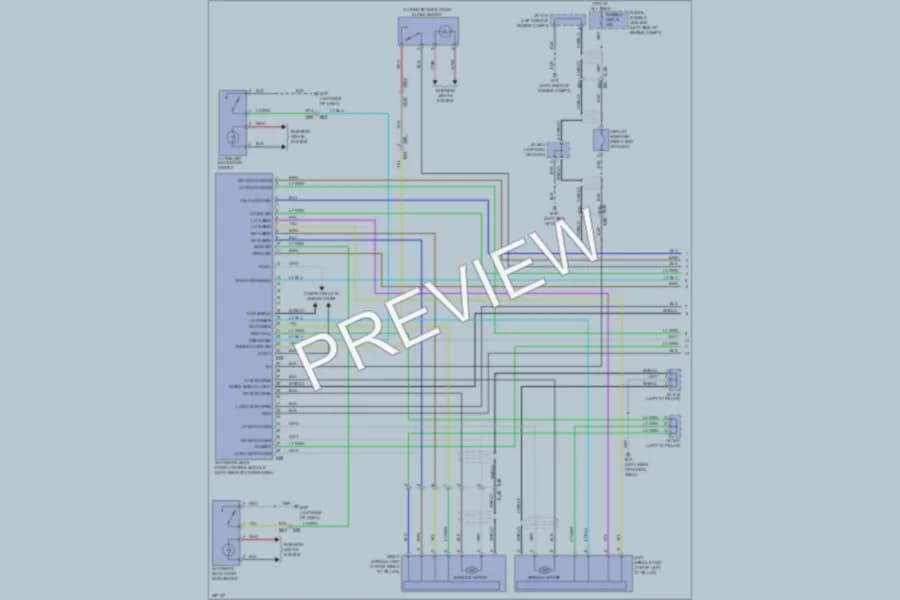 2013 Infiniti JX35 Trunk Tailgate Fuel Door wiring diagram preview