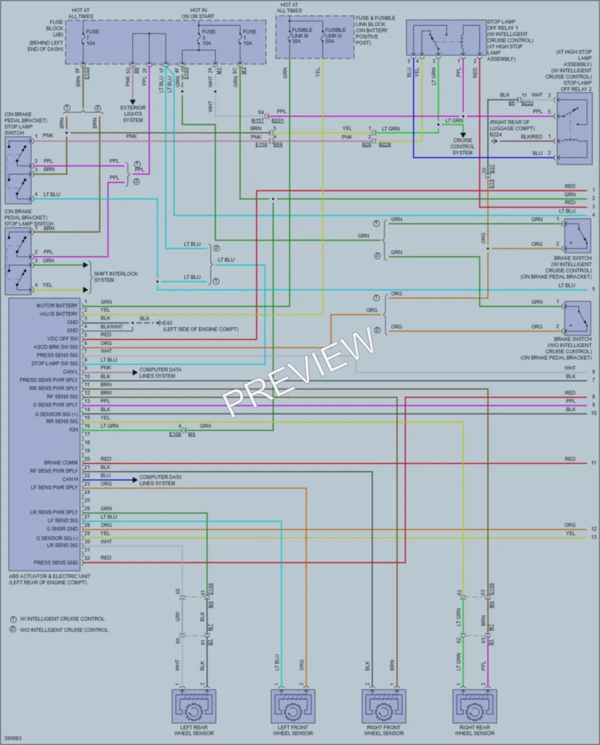 2013 Infiniti M35h Anti Lock Brakes wiring diagram preview