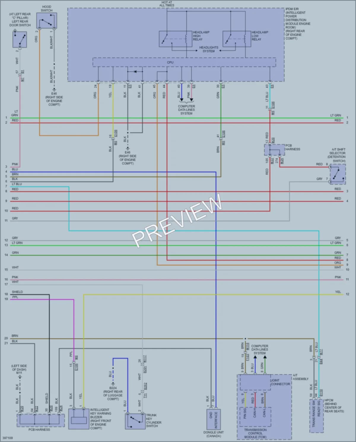 2013 Infiniti M35h Anti Theft wiring diagram preview
