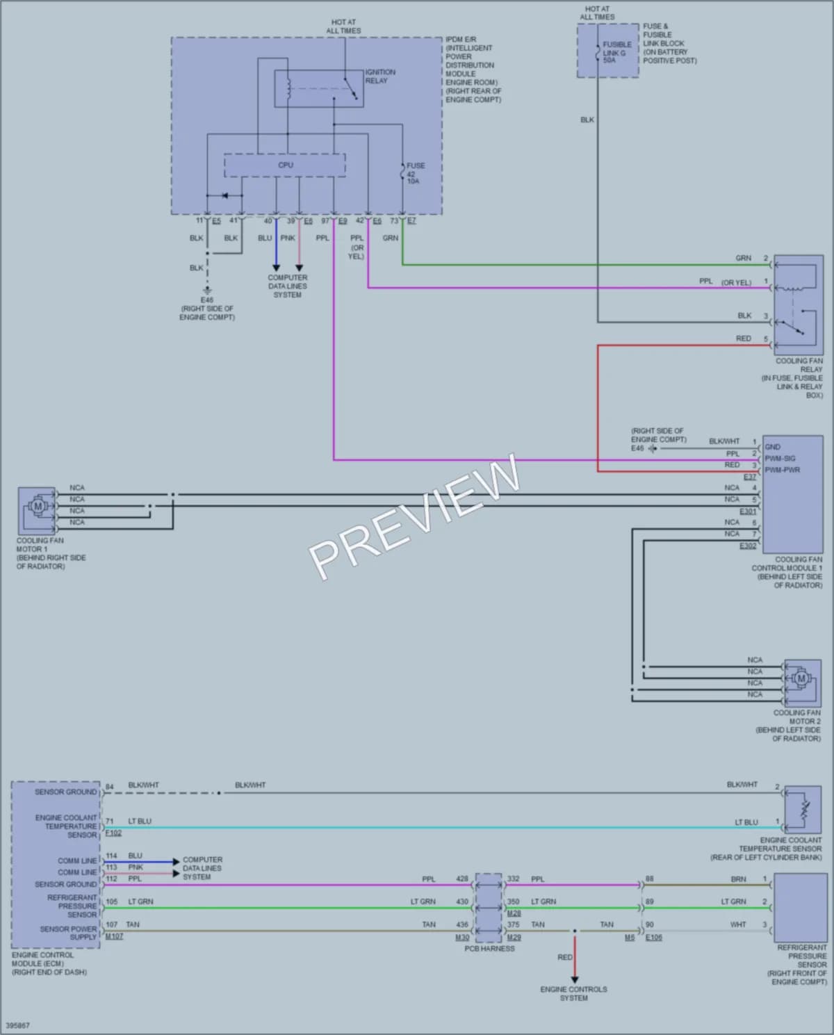 2013 Infiniti M35h Cooling Fan wiring diagram preview
