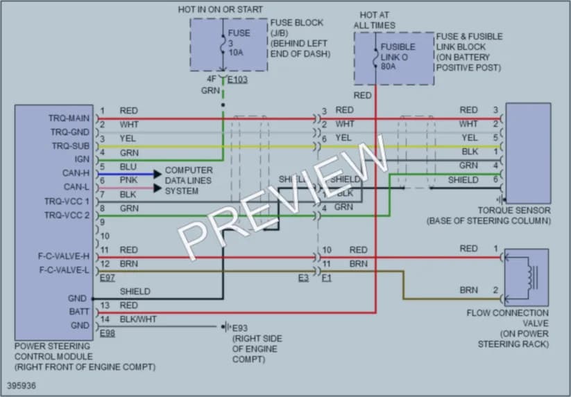2013 Infiniti M35h Electronic Power Steering wiring diagram preview