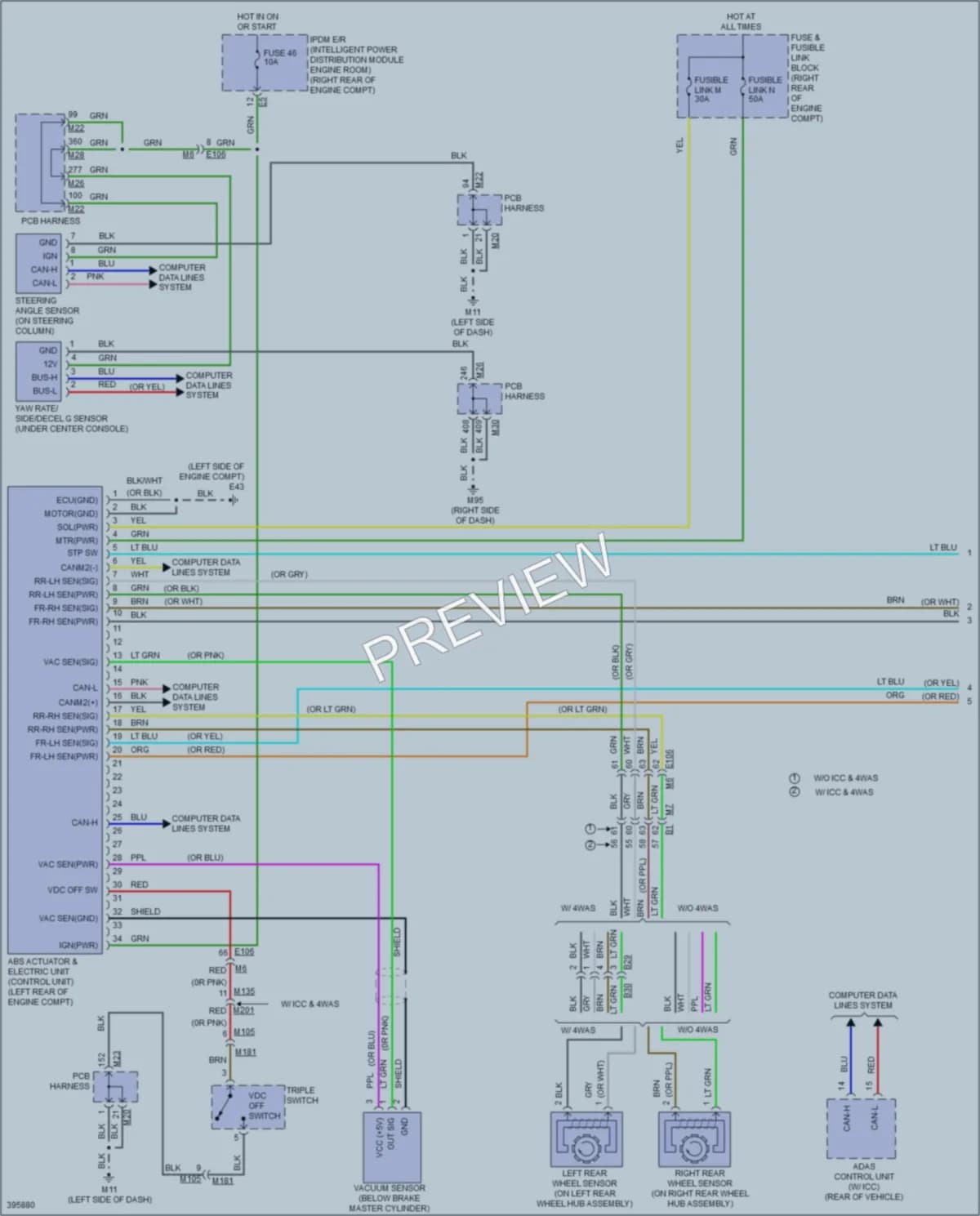 2013 Infiniti M37 Anti Lock Brakes wiring diagram preview