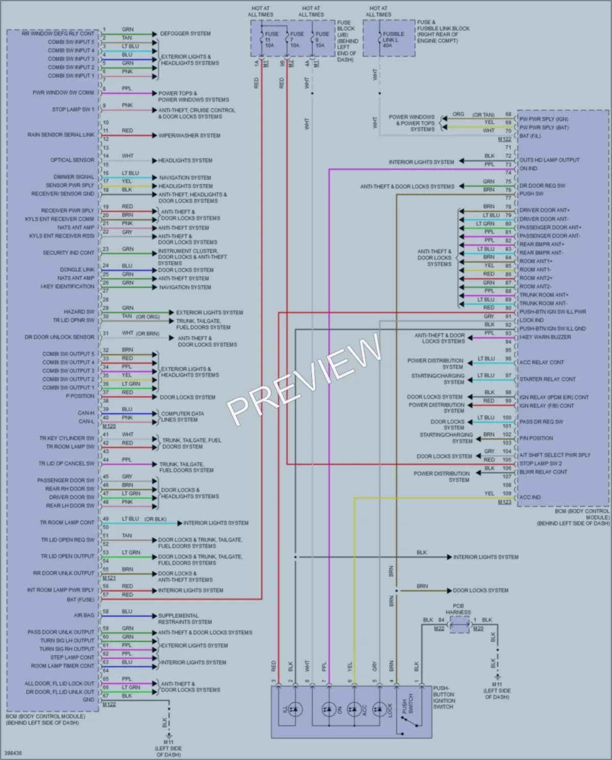 2013 Infiniti M37 Body Control Modules wiring diagram preview