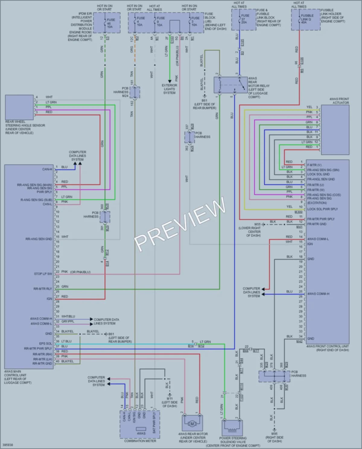 2013 Infiniti M56x Electronic Power Steering wiring diagram preview