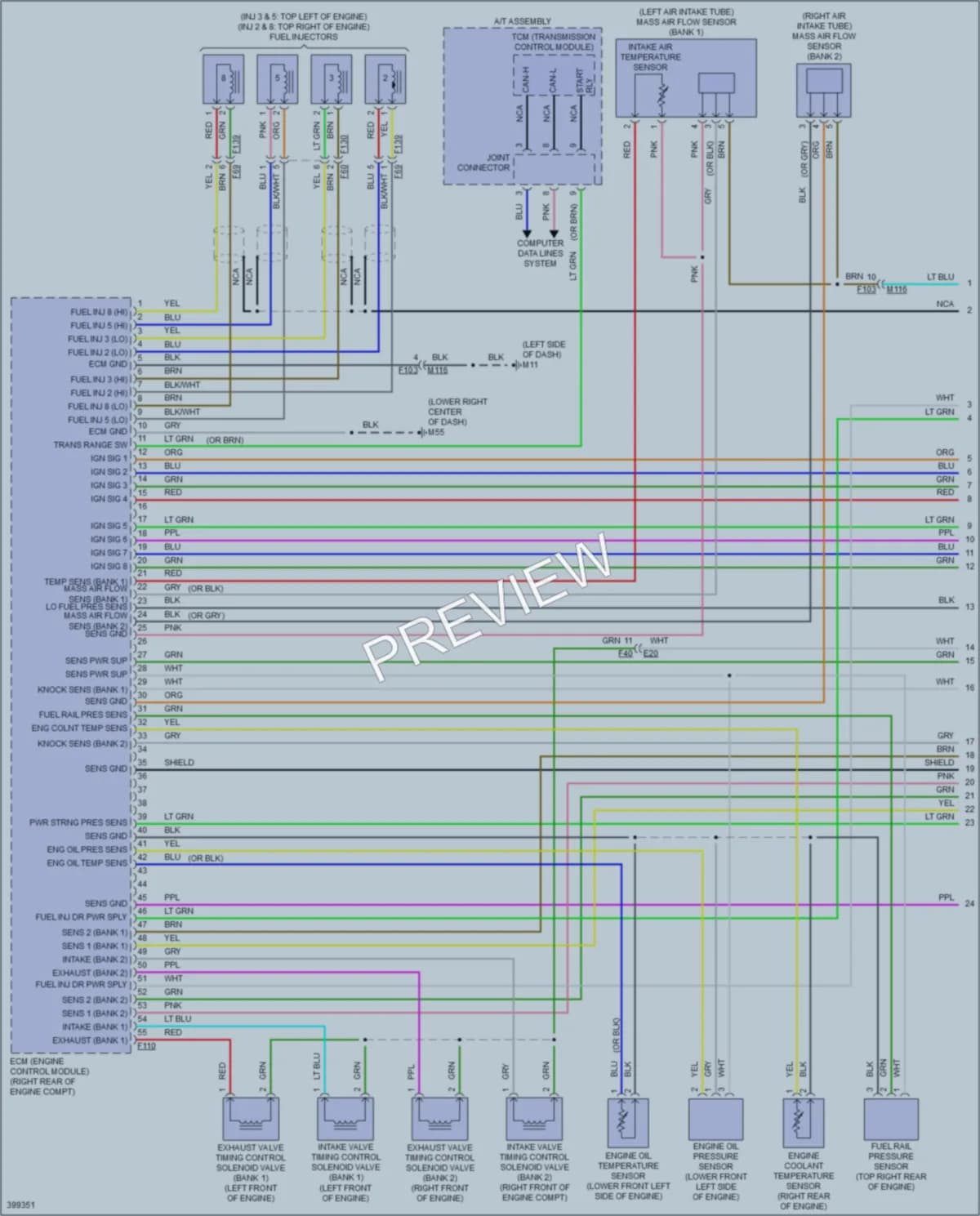 2013 Infiniti M56x Engine Performance wiring diagram preview