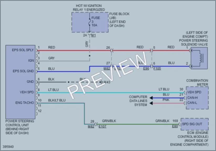2013 Infiniti QX56 Electronic Power Steering wiring diagram preview