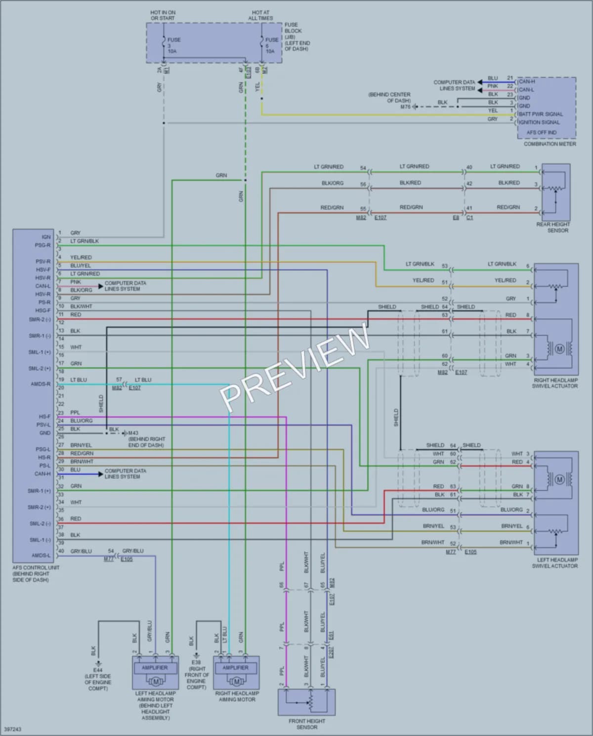 2013 Infiniti QX56 Headlights wiring diagram preview