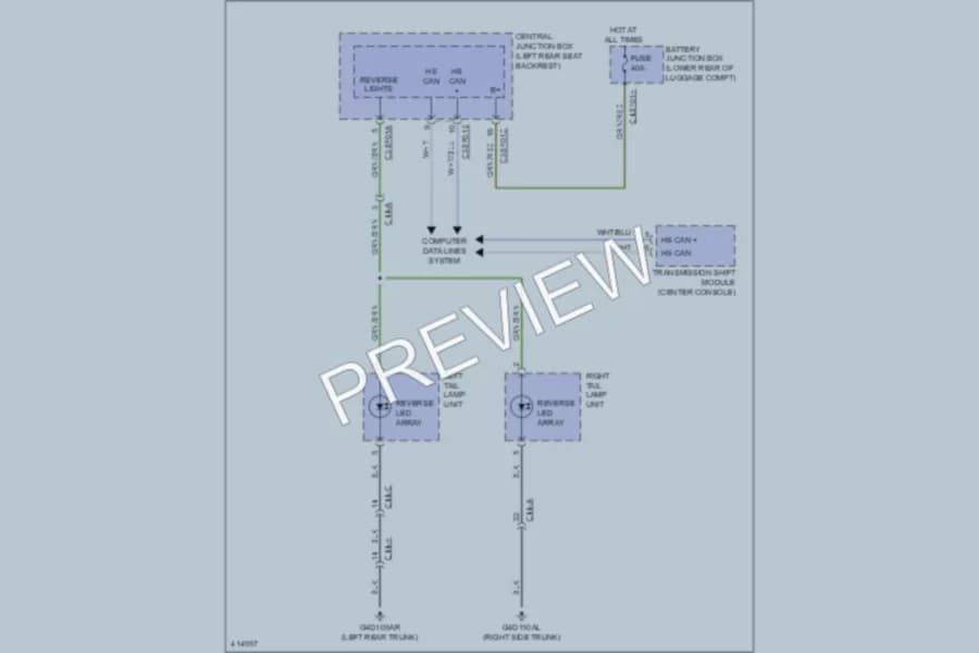 2013 Jaguar XJSupersport Exterior Lights wiring diagram preview