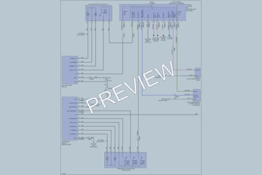 2013 Jaguar XJSupersport Power Door Locks wiring diagram preview