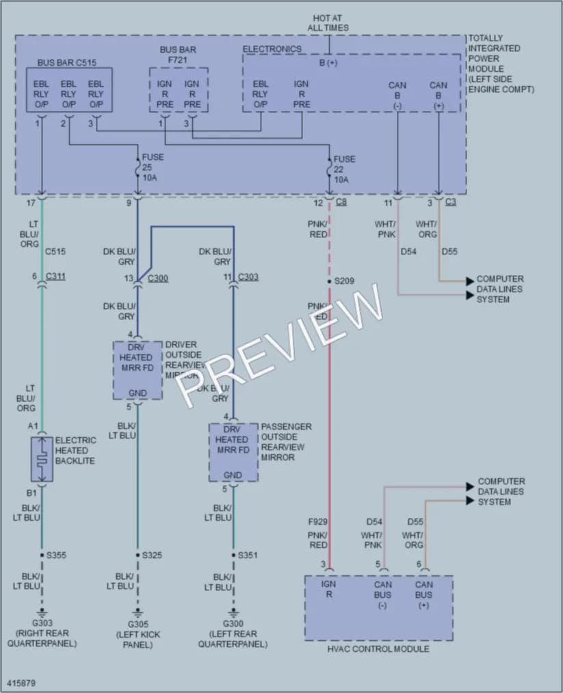 2013 Jeep Compass Defoggers wiring diagram preview