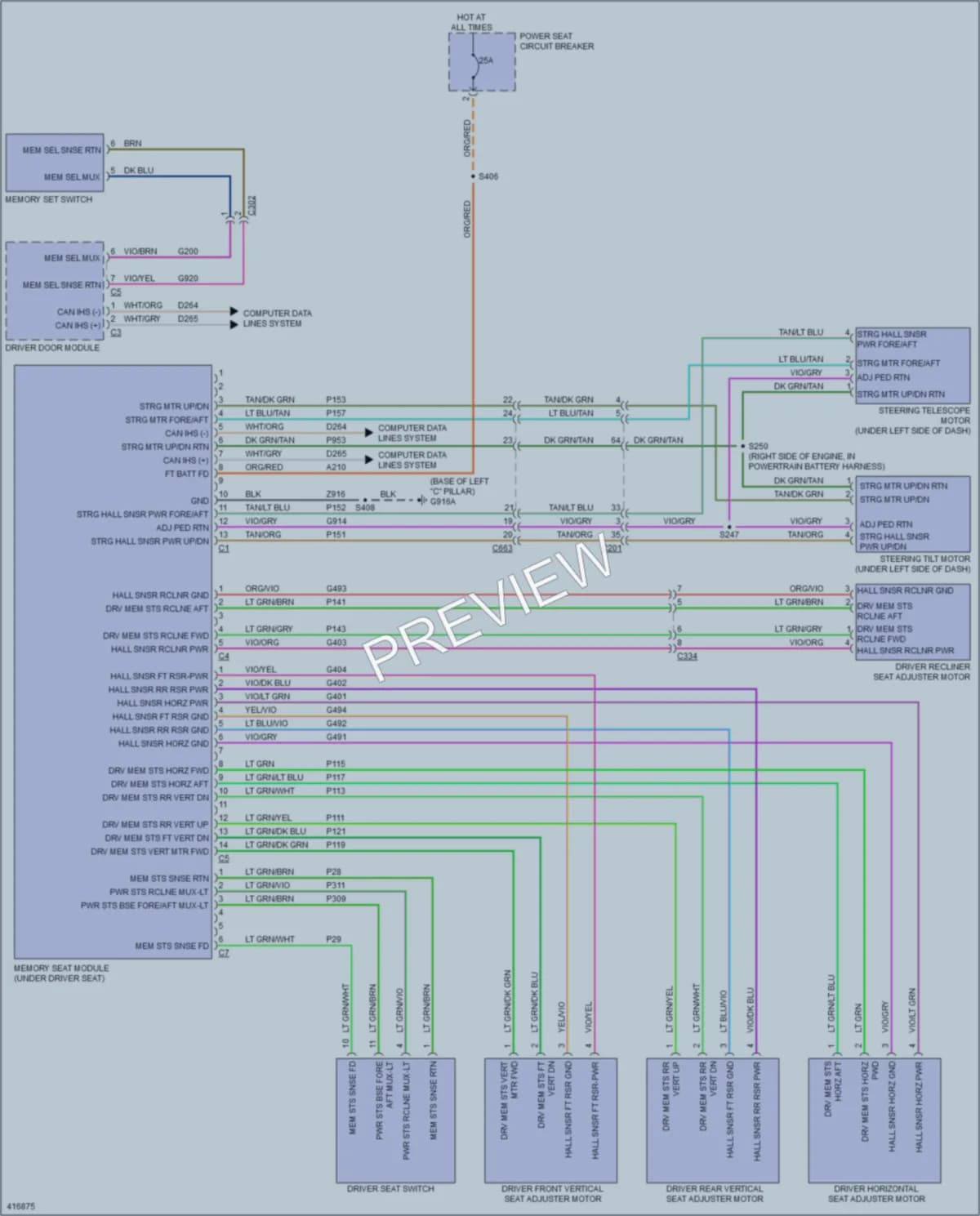 2013 Jeep GrandCherokee Memory Systems wiring diagram preview