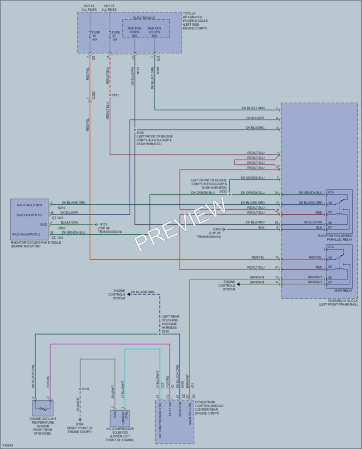 2013 Jeep Patriot Cooling Fan wiring diagram preview