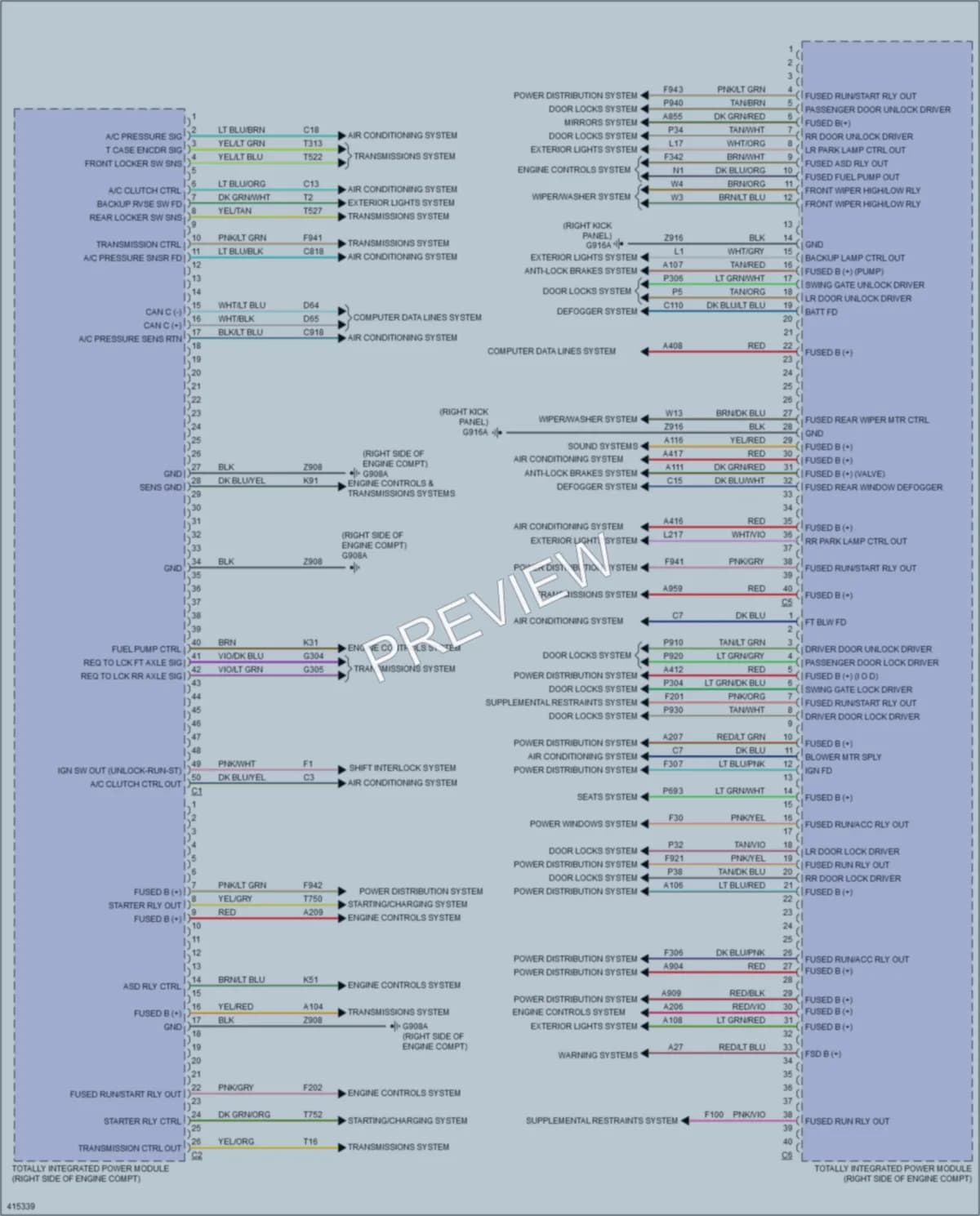 2013 Jeep Wrangler Body Control Modules wiring diagram preview