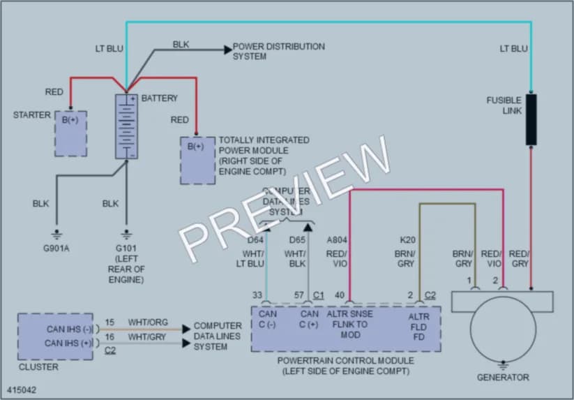 2013 Jeep Wrangler Starting Charging wiring diagram preview