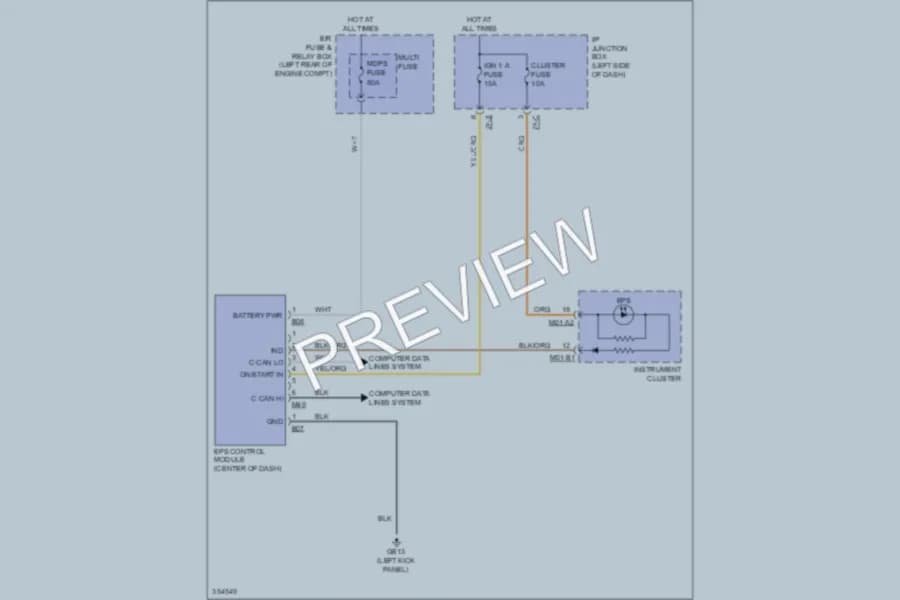 2013 Kia Forte Electronic Power Steering wiring diagram preview