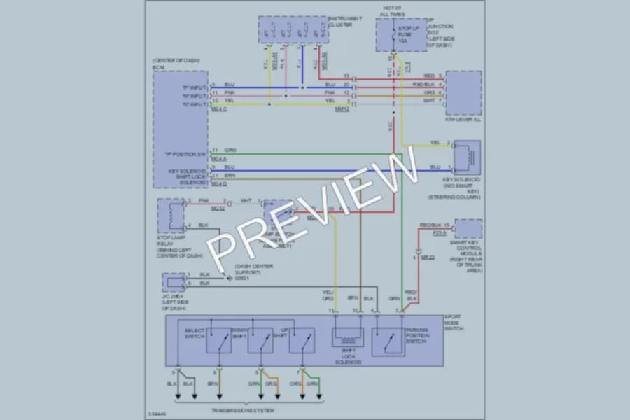 2013 Kia ForteKoup Shift Interlock wiring diagram preview