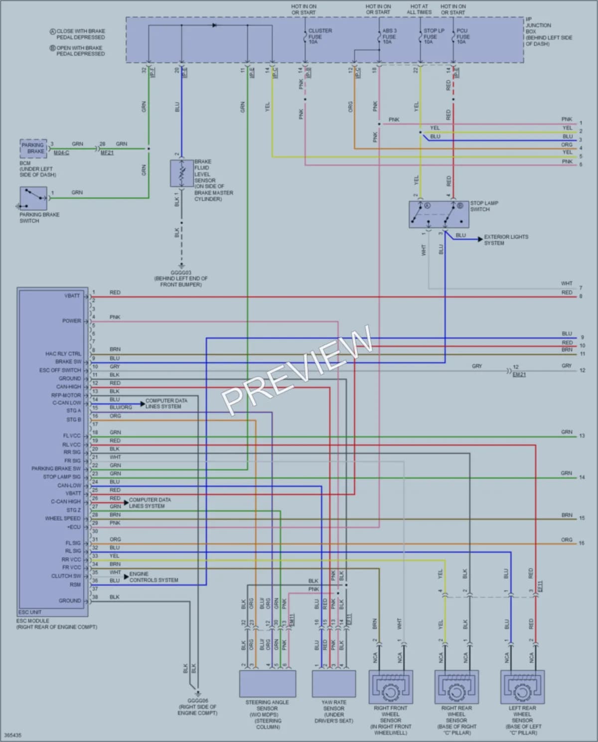 2013 Kia Rio Anti Lock Brakes wiring diagram preview